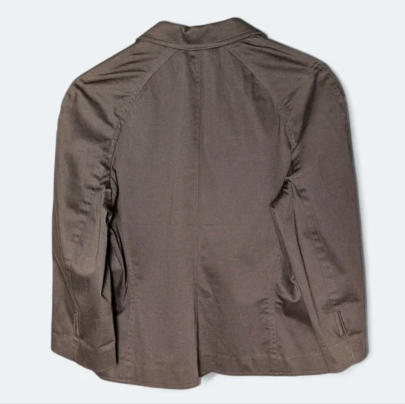 Anne Klein Tailored Brown Button Front Stretch Blazer Workwear or Smart Casual - Picture 4 of 14